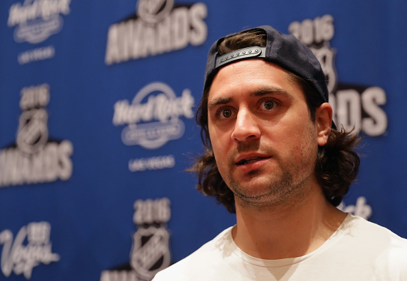 LAS VEGAS, NV - JUNE 21:  Mats Zuccarello of the New York Rangers speaks with the media during a press availability on June 21, 2016 at the Encore Ballroom in Las Vegas, Nevada. The 2016 NHL Award Ceremony will by held on June 22 at the Encore Theater at Wynn Las Vegas.  (Photo by Bruce Bennett/Getty Images)